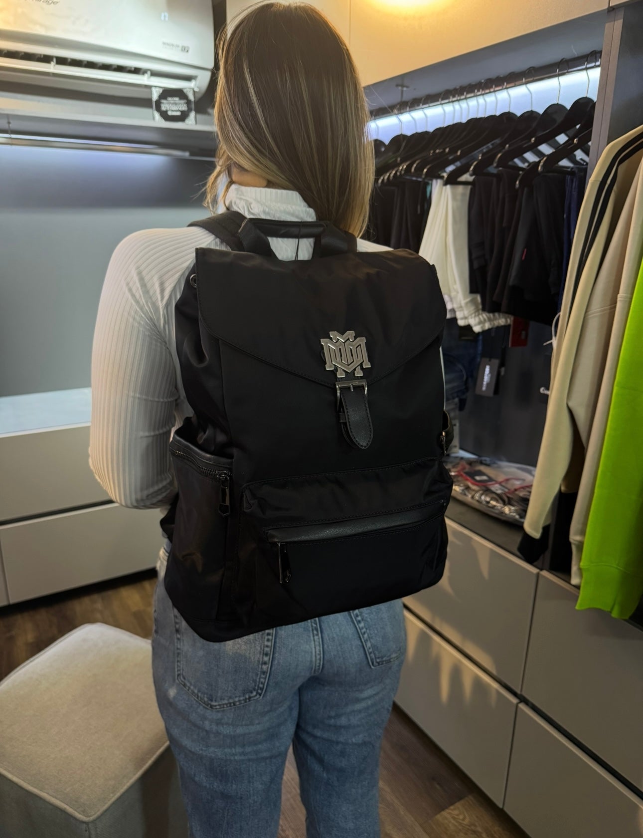 BOLSO MECLIER NYLON NEGRO GRANDE