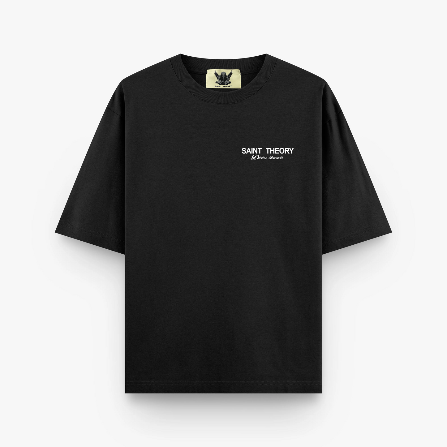 CAMISETA OVERSIZED SAINT THEORY HILOS DIVINO NEGRO BLANCO 8F55