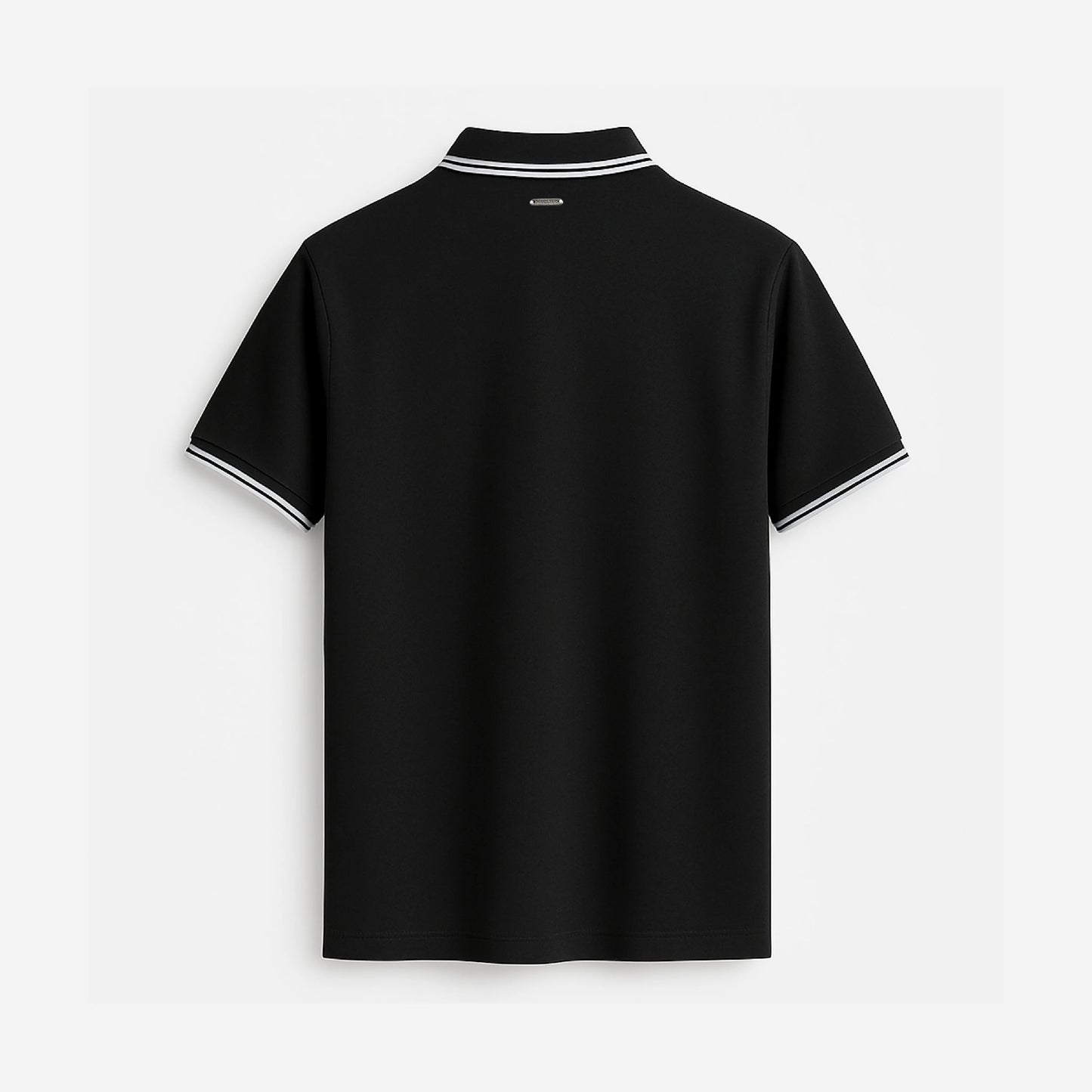 CAMISETA TIPO POLO MECLIER BASIC NEGRO PLATEADO