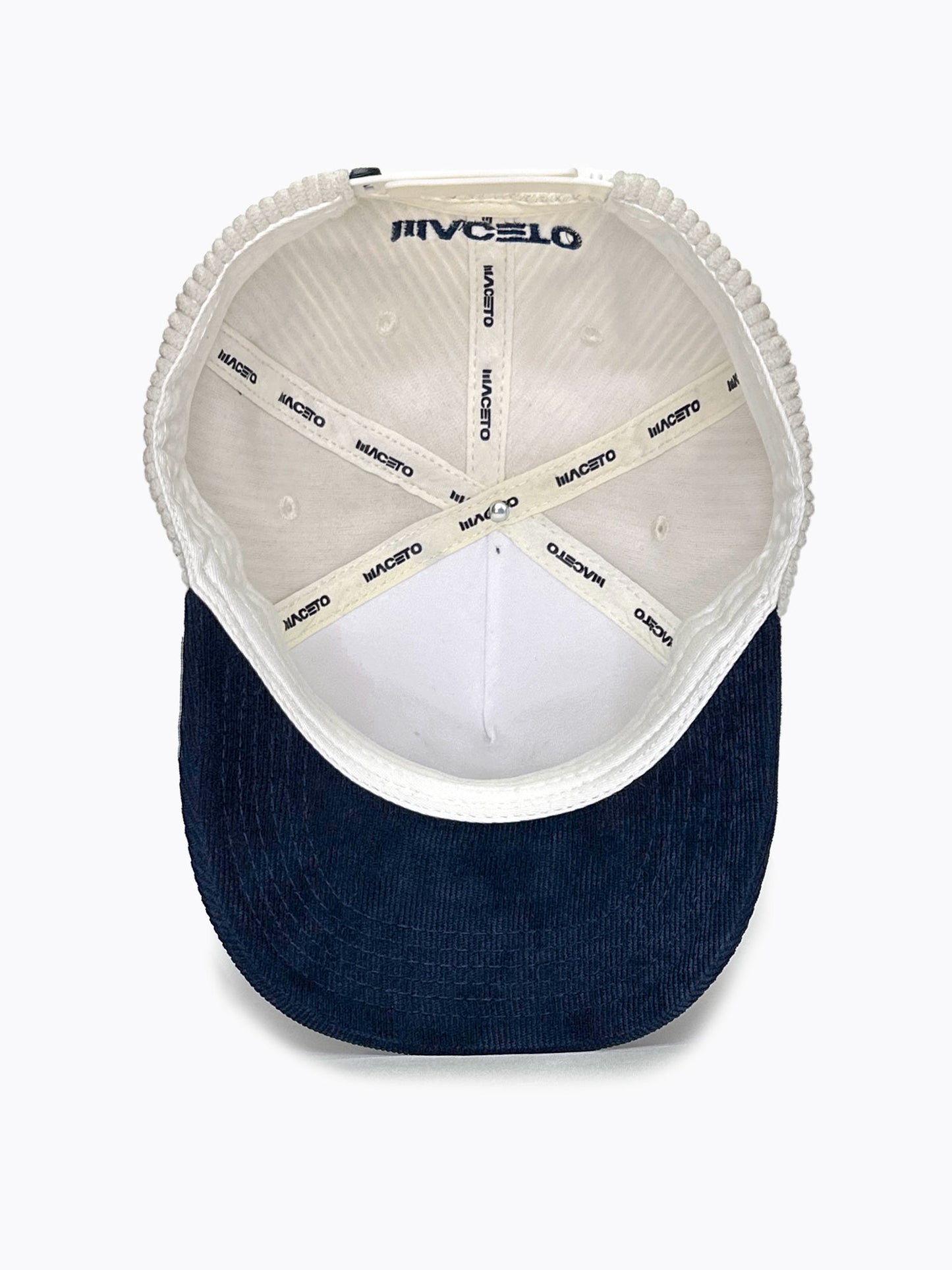 GORRA MACETO CORDUROY CRUDO AZUL