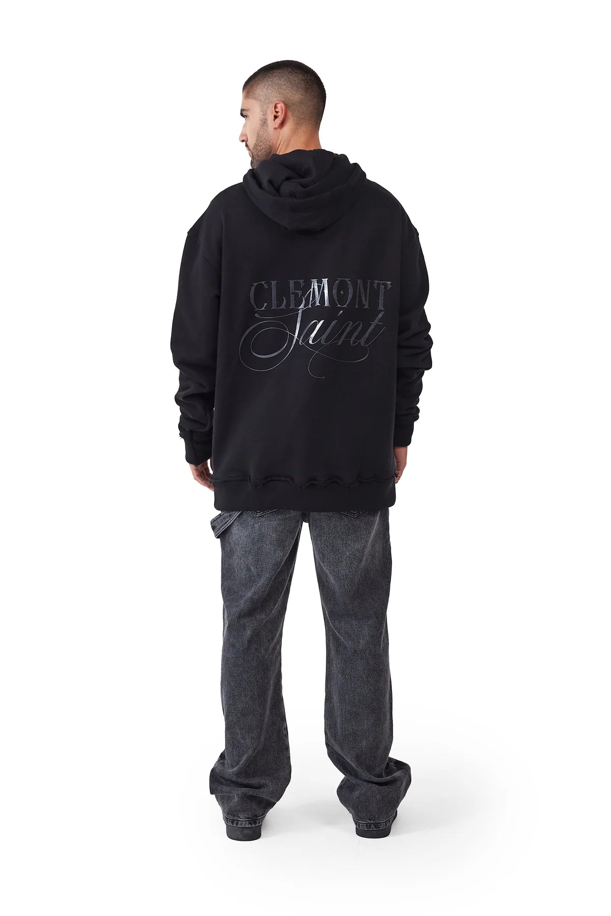 HOODIE CLEMONT OVERSIZED HOMBRE NERO NEGRO