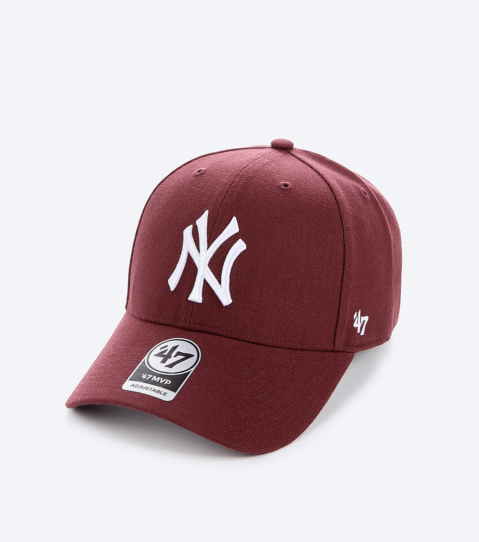 GORRA 47 BRAND MVP NEW YORK VINOTINTO BLANCO