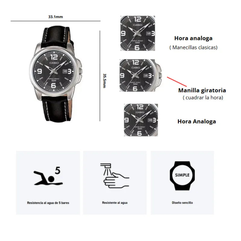 RELOJ CASIO LTP-1314L-8AVDF