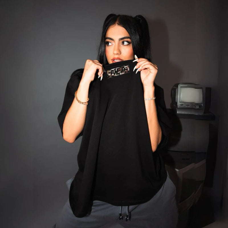 CAMISETA NEA OVERSIZE COYOTE NEGRA