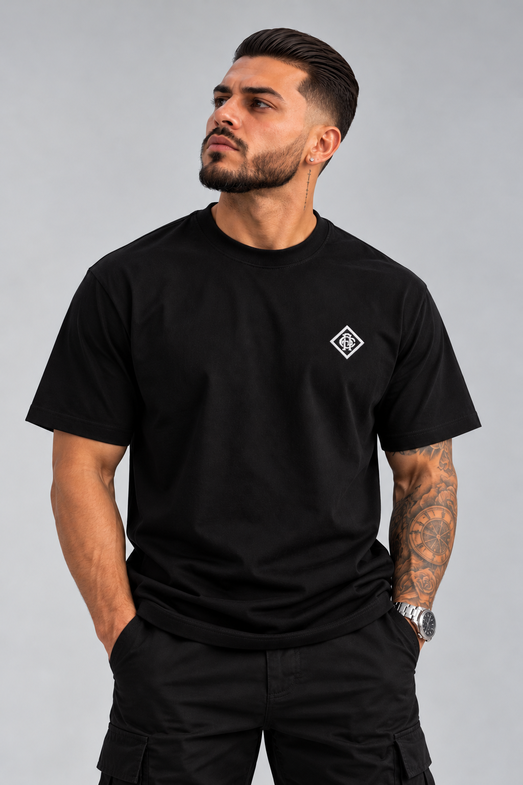 CAMISETA CAPI HORSESHOE PATCH NEGRA