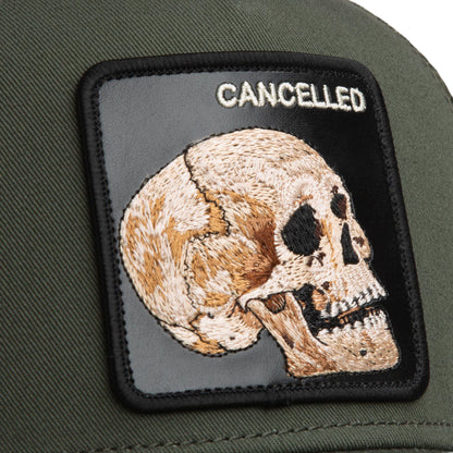 GORRA GOORIN 101-2392 THE CANCELLED SKULL DARK GREEN