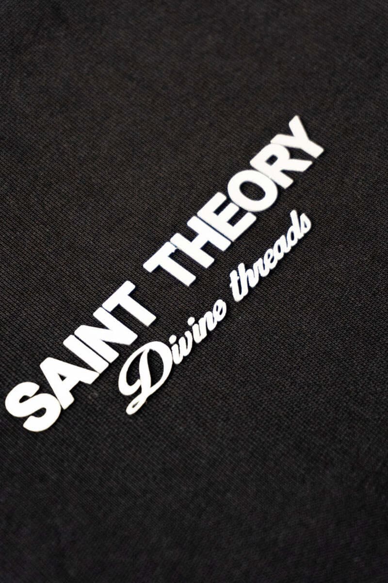 CAMISETA SAINT THEORY HILOS DIVINOS NEGRO BLANCO
