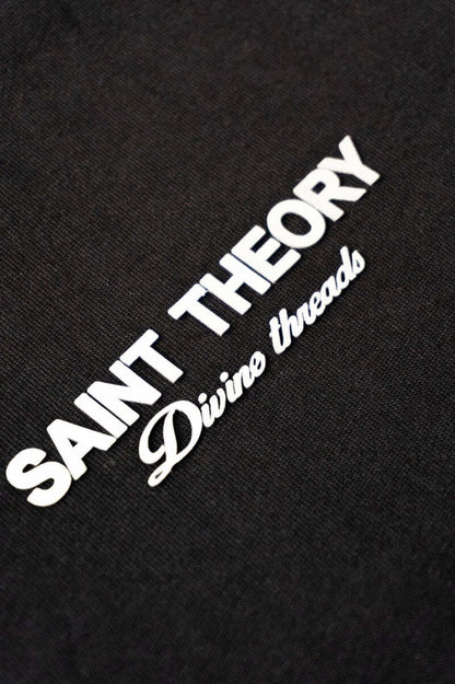 CAMISETA SAINT THEORY HILOS DIVINOS NEGRO BLANCO