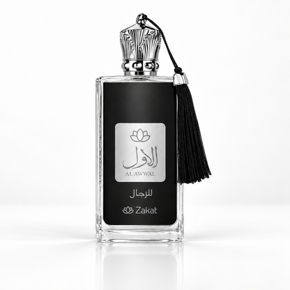 PERFUME ZAKAT AL AWWAL LIL RIJAL NEGRO PLATEADO 3,4 OZ HM