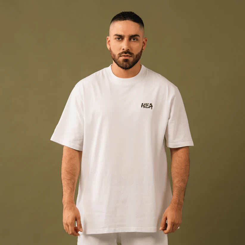 CAMISETA NEA OVERSIZE BENJAMINS BLANCA