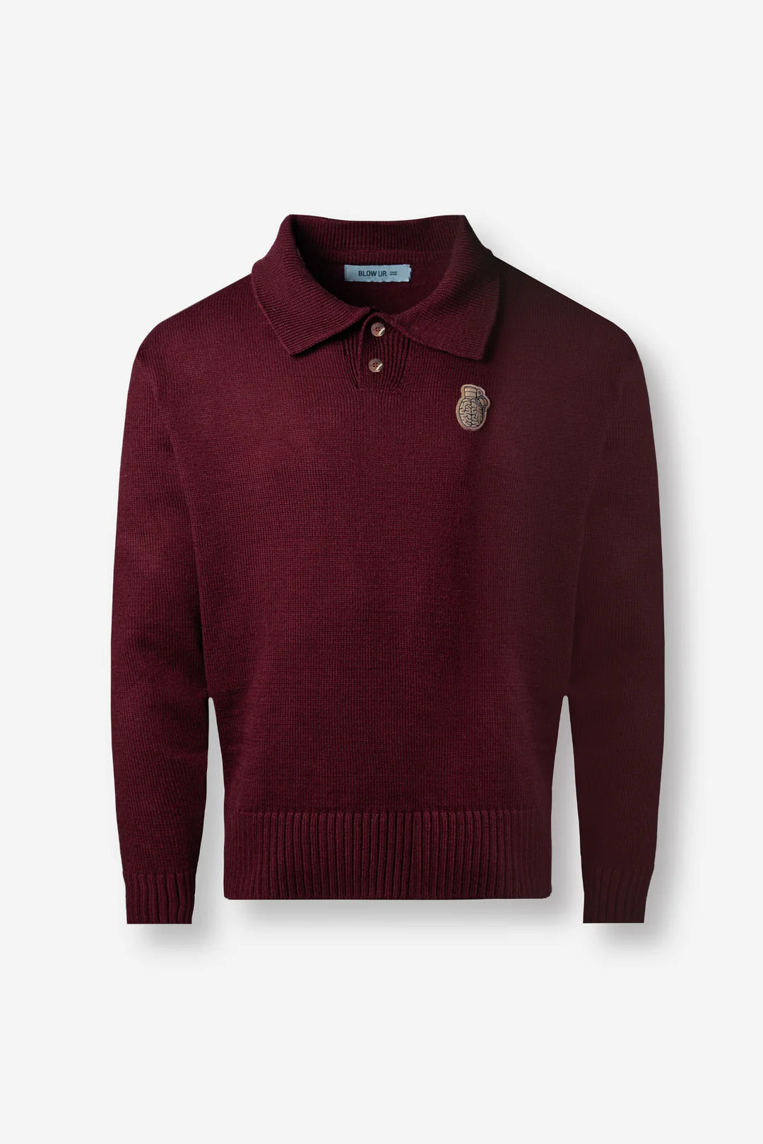 BUZO POLO BLOW UP KNITTED RED WINE ST3-3003