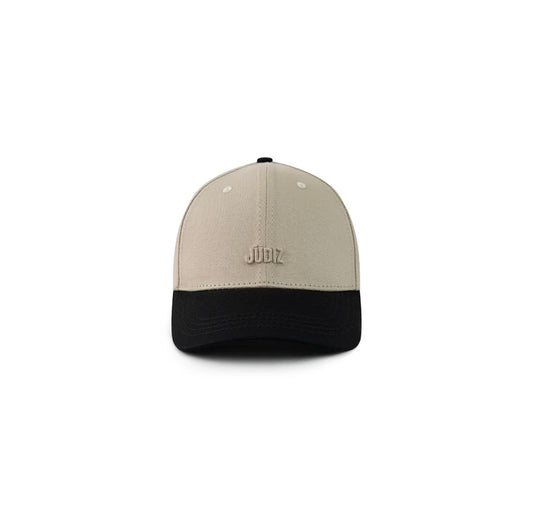 GORRA JUDIZ DRILL FLORES BEIGE X NEGRO