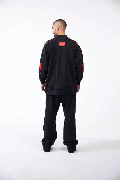 BUZO CLEMONT MUTO NEGRO ROJO