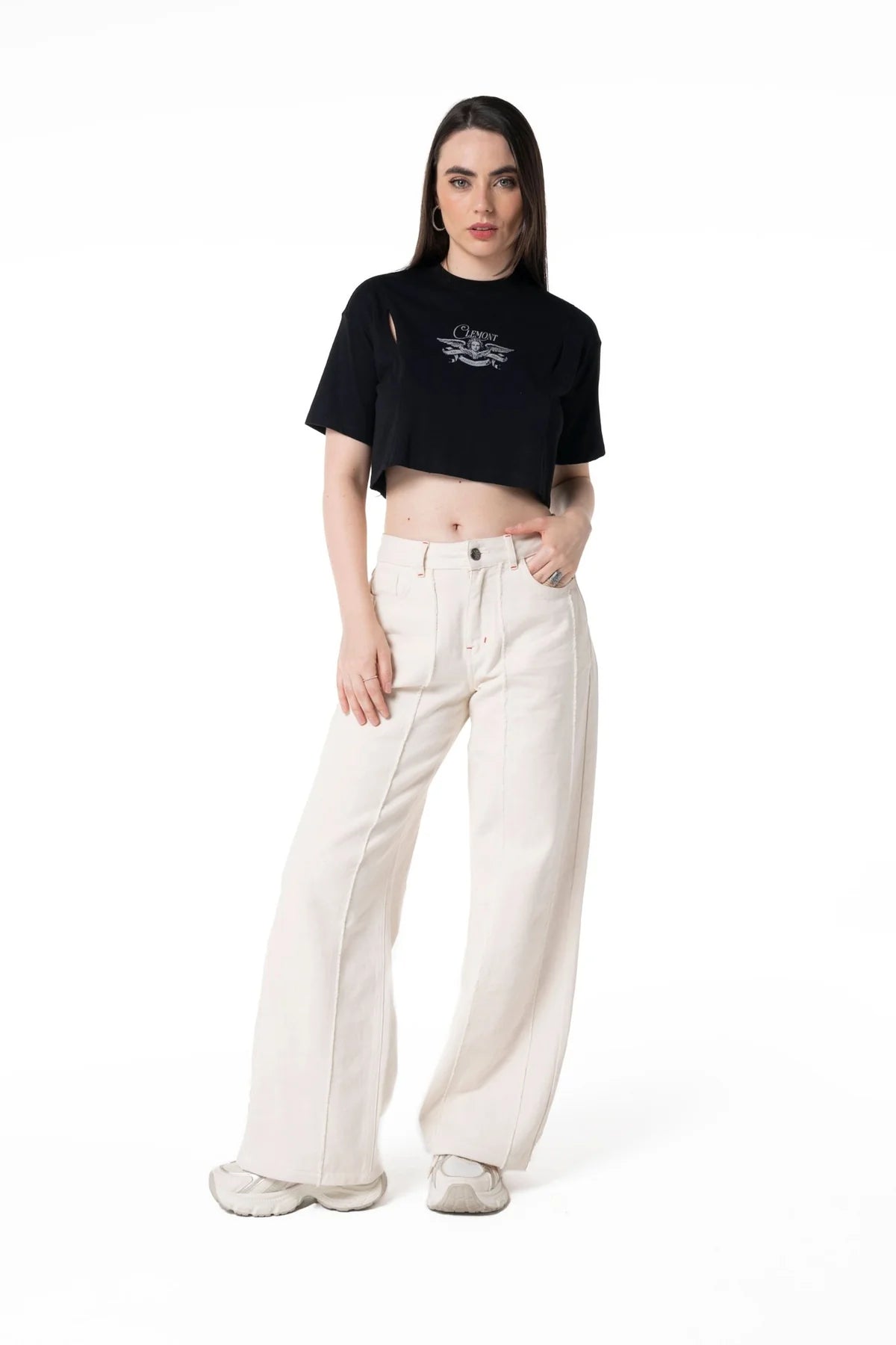 CROP TOP CLEMONT SPESSORE BLACK