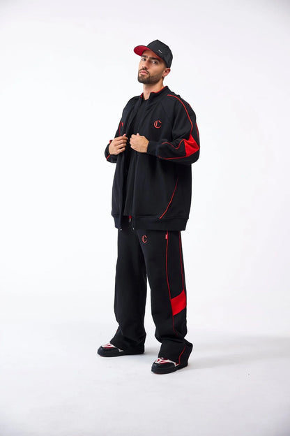 BUZO CLEMONT MUTO NEGRO ROJO