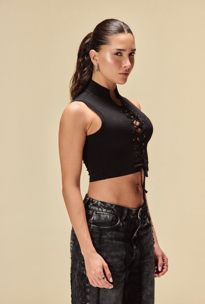 TANK TOP CLEMONT SCOMPARSO BLACK