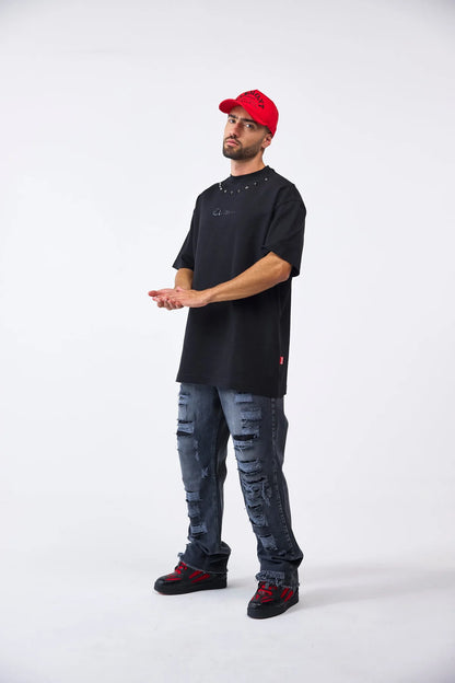 CAMISETA CLEMONT OVERSIZED METAMORFOSI NEGRO