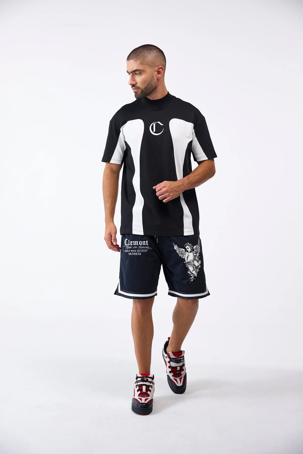 CAMISETA CLEMONT RAGNO NEGRO CREMA