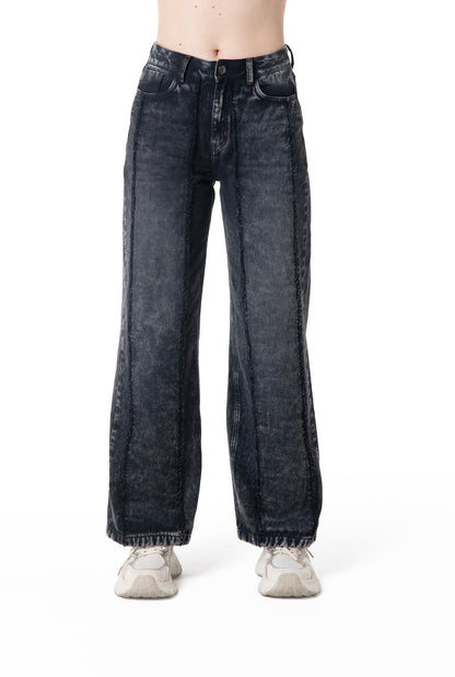 JEAN CLEMONT WIDE LEG CUORE BLACK