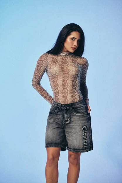 BODY CLEMONT LONG SLEEVE SIMBIOSI NUDE