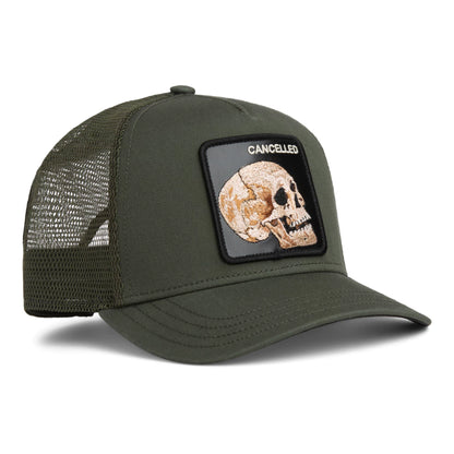 GORRA GOORIN 101-2392 THE CANCELLED SKULL DARK GREEN