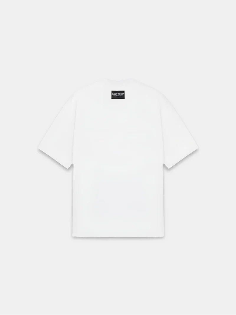 CAMISETA SAINT THEORY BASSIC WHITE BLACK