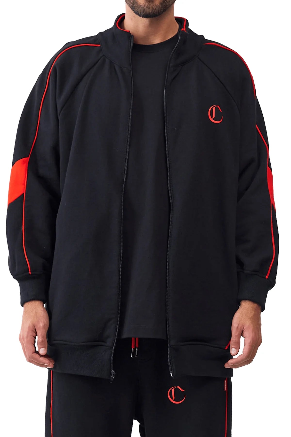 BUZO CLEMONT MUTO NEGRO ROJO