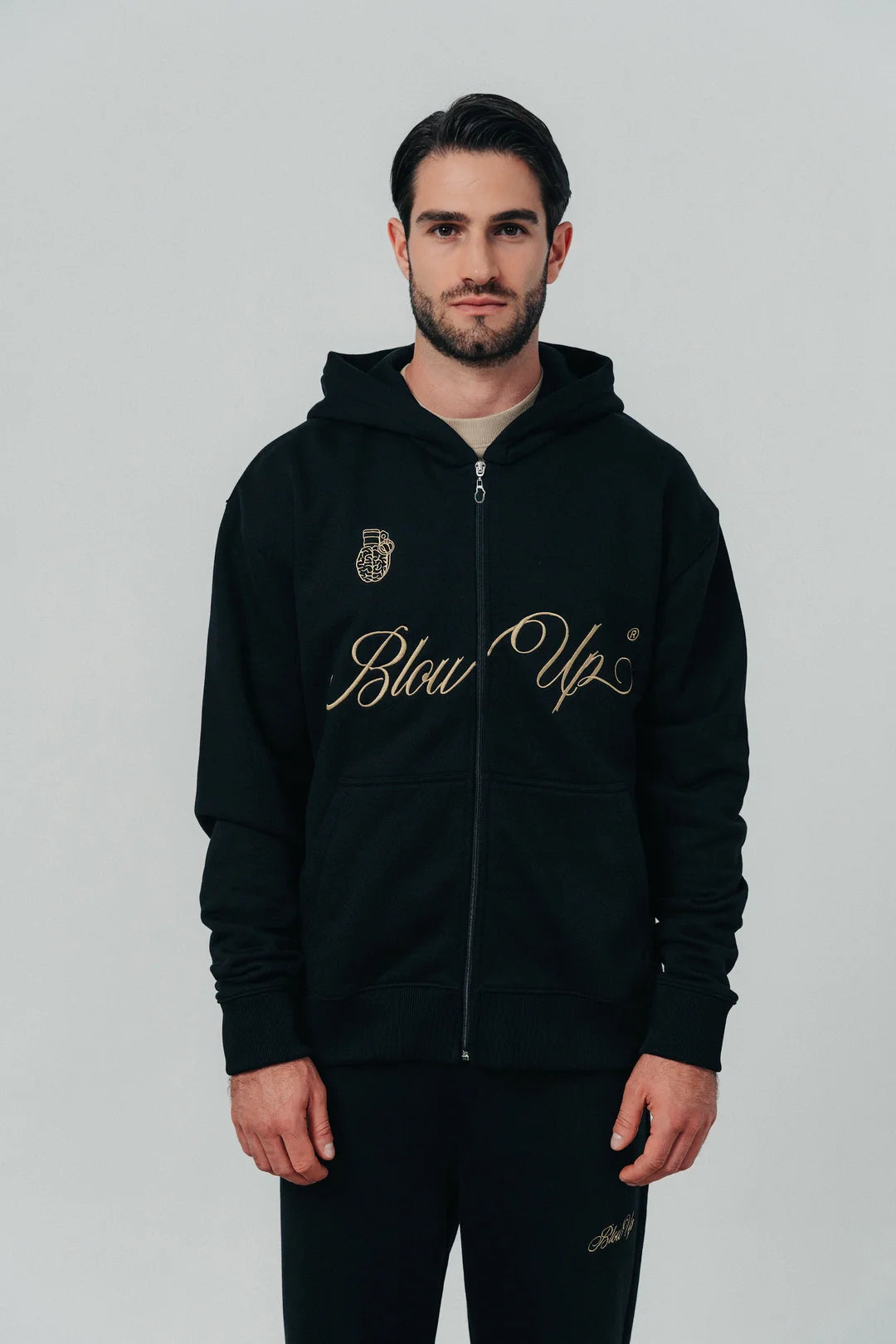 BUZO BLOW UP BLACK HOODIE B45-1100