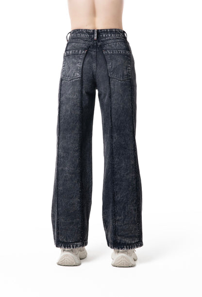 JEAN CLEMONT WIDE LEG CUORE BLACK