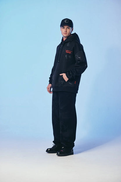 HOODIE CLEMONT INTRECCIO BLACK
