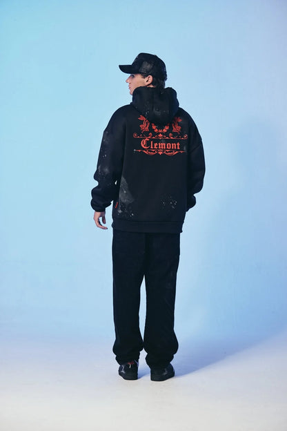 HOODIE CLEMONT INTRECCIO BLACK