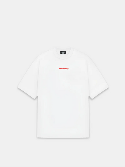 CAMISETA SAINT THEORY ESSENTIAL CODES AND SILENCE WHITE/RED