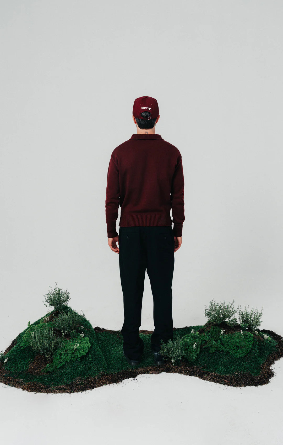 BUZO POLO BLOW UP KNITTED RED WINE ST3-3003