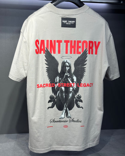 CAMISETA OVERSIZED SAINT THEORY SCRET VERSE REBEL GRAY ANGEL