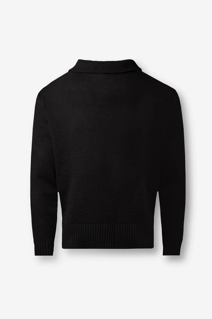 BUZO POLO BLOW UP KNITTED BLACK ST3-1100