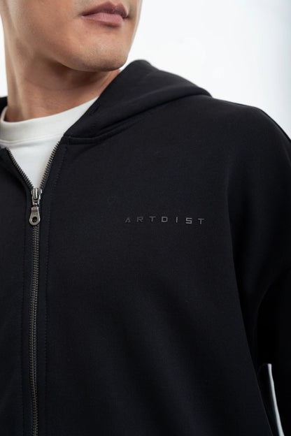 HOODIE ARTDIST CAOBA BLACK ZIP