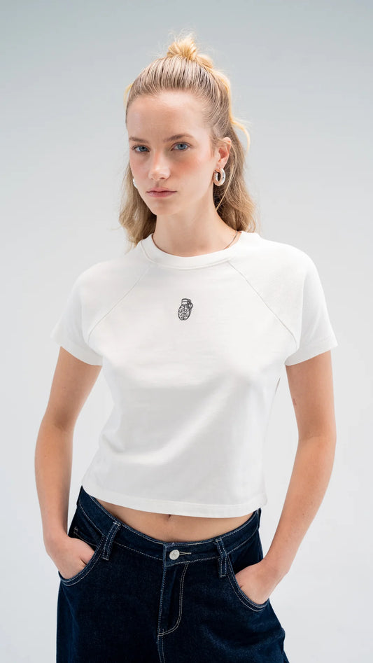 BLUSA BLOW UP SHORT SLEEVE IVORY C7M-1010