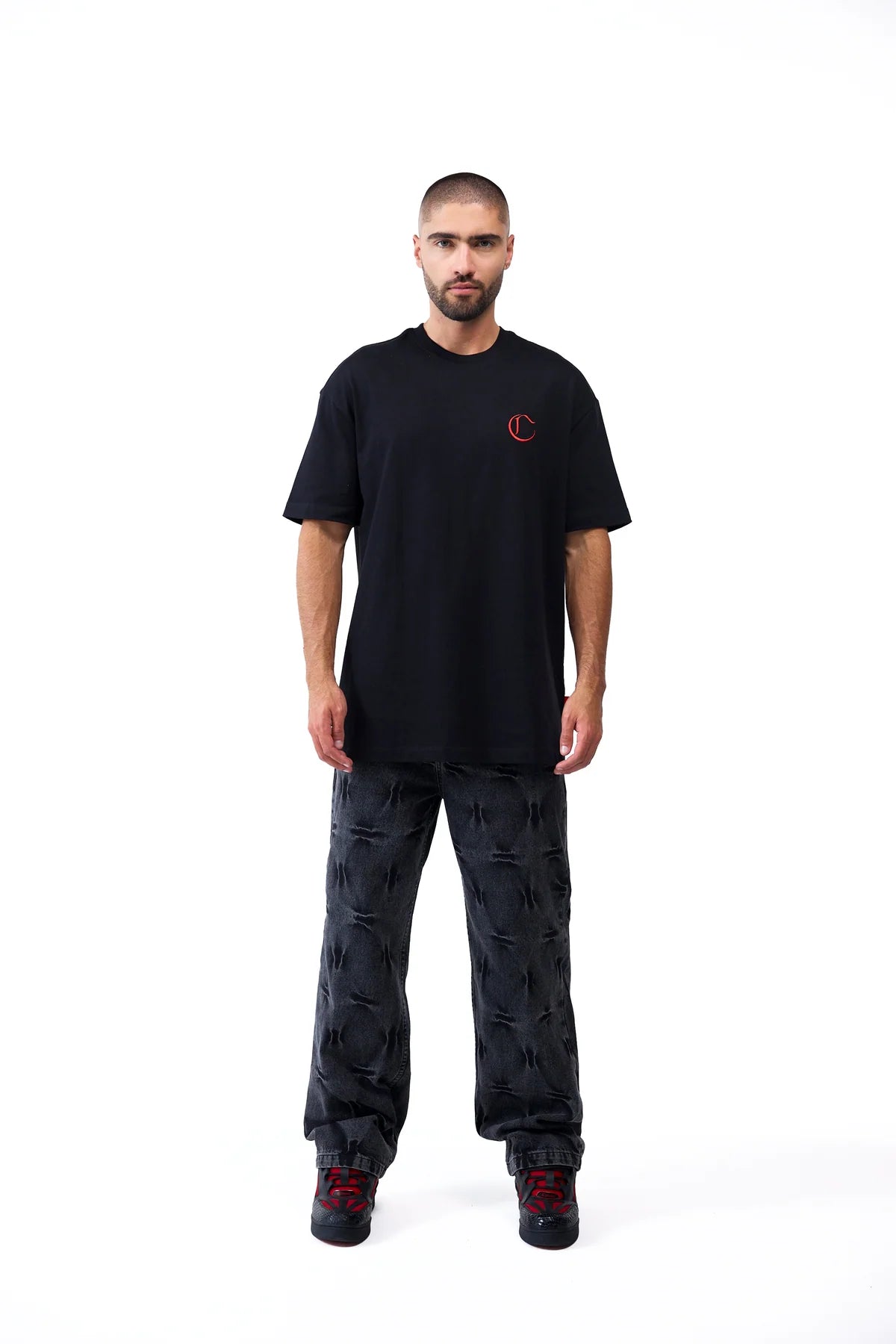 3 PACK CAMISETA CLEMONT VENDETTA NEGRO GRIS ROJO
