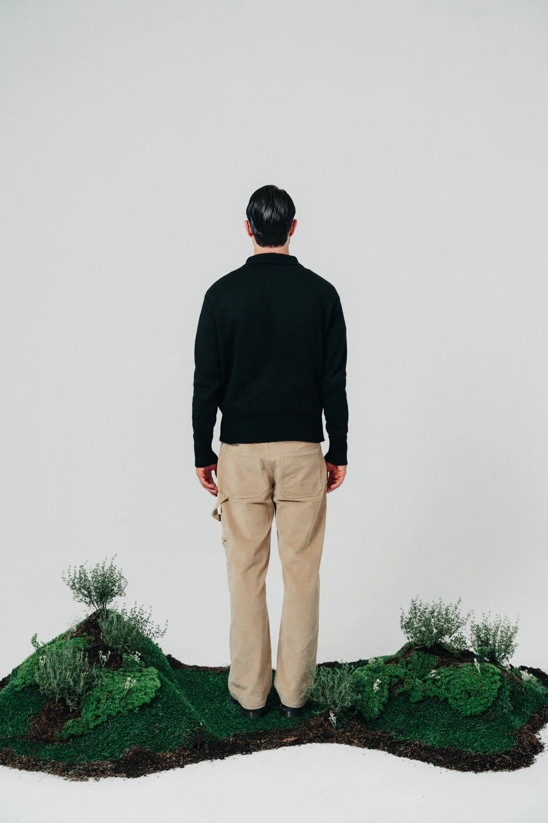BUZO POLO BLOW UP KNITTED BLACK ST3-1100