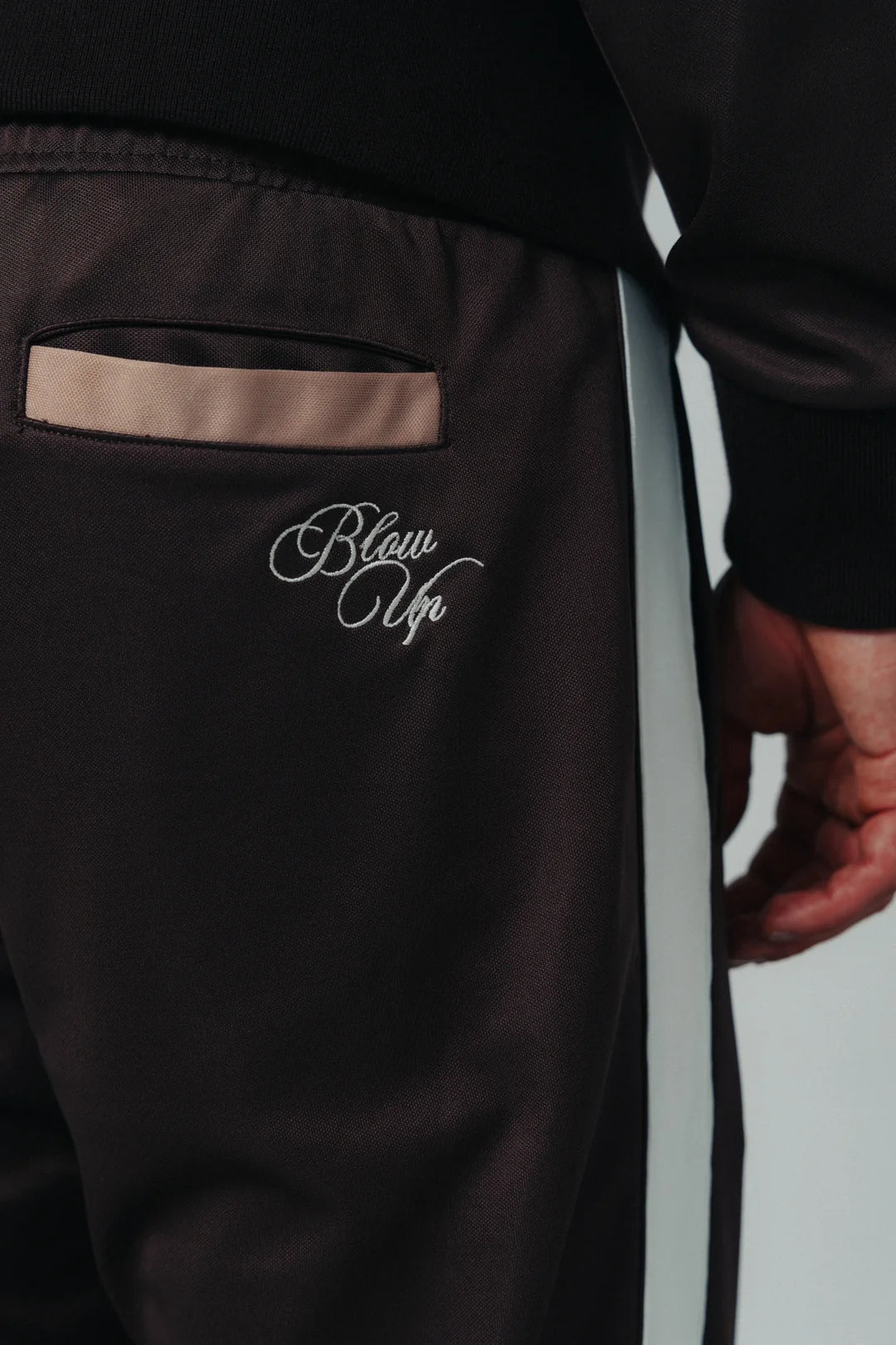 JOGGER BLOW UP BROWN TRACKSUIT PANTS SD43-9010