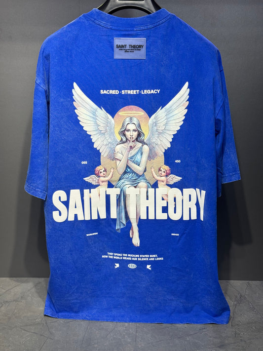 CAMISETA OVERSIZED SAINT THEORY SECRE VERSE ELYRA 2.0 AZUL DESVANECIDO