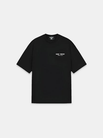 CAMISETA SAINT THEORY HILOS DIVINOS NEGRO BLANCO