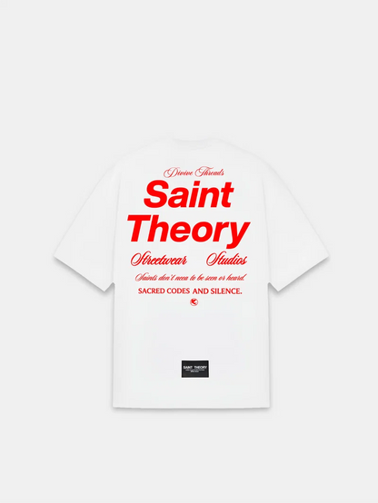 CAMISETA SAINT THEORY ESSENTIAL CODES AND SILENCE WHITE/RED