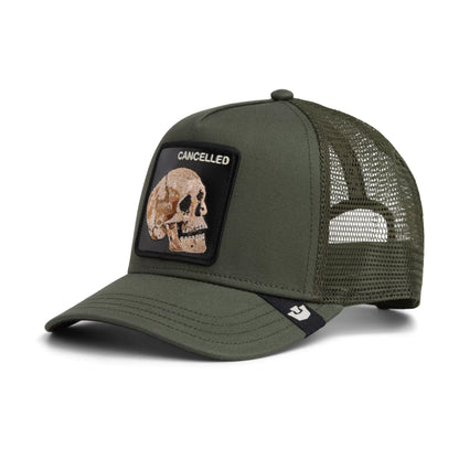 GORRA GOORIN 101-2392 THE CANCELLED SKULL DARK GREEN