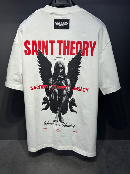 CAMISETA OVERSIZED SAINT THEORY SECRET VERSE REBEL MARFIL ANGEL