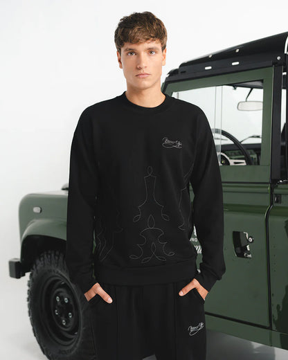 BUZO BLOW UP HOMECOMING BLACK CREWNECK