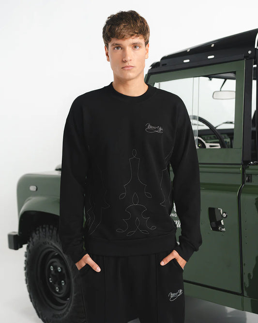 BUZO BLOW UP HOMECOMING BLACK CREWNECK