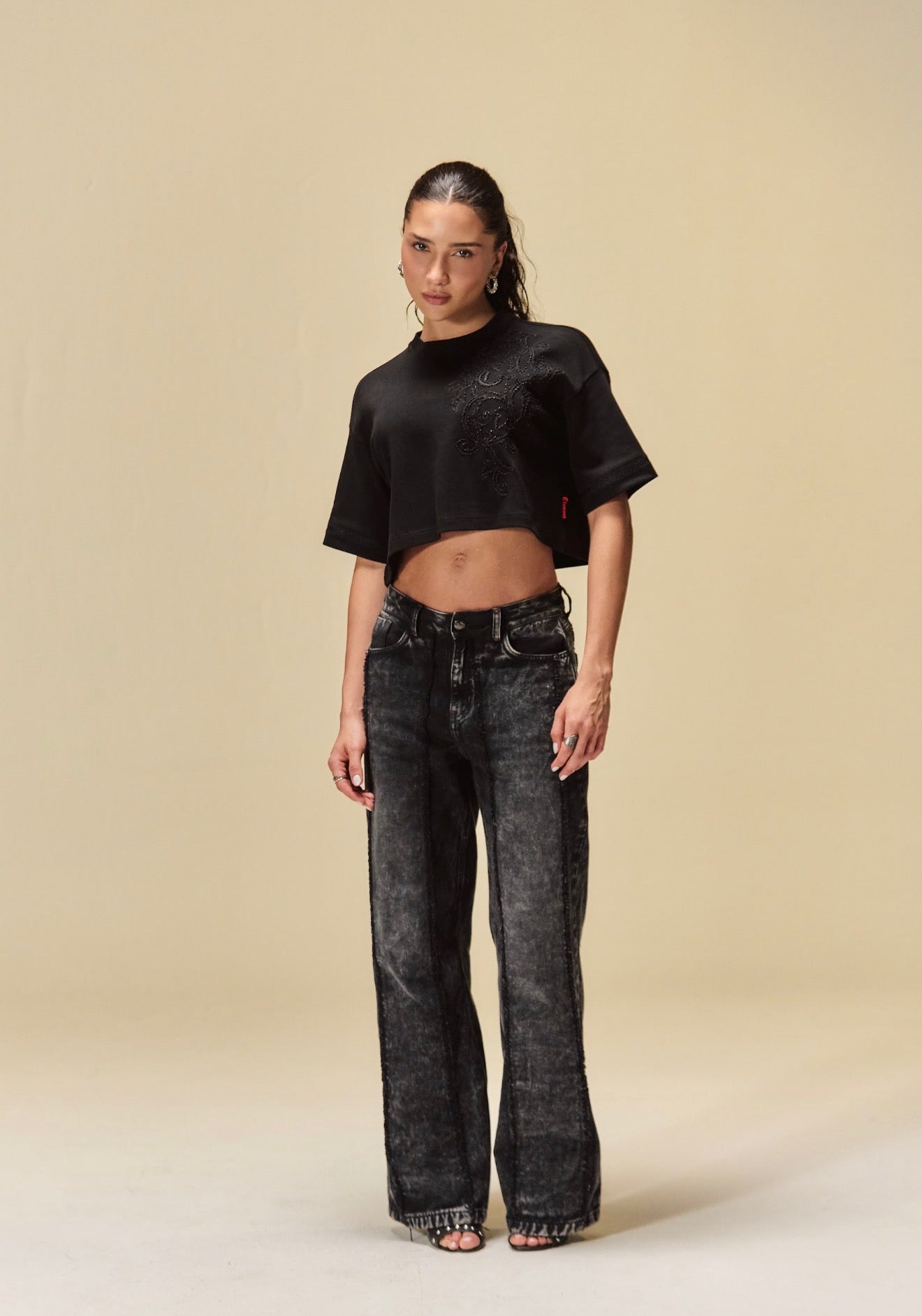CROP TOP CLEMONT TIEPIDO BLACK