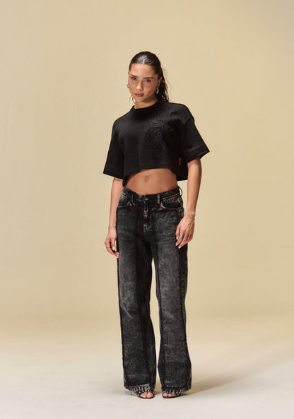 CROP TOP CLEMONT TIEPIDO BLACK