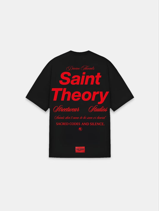 CAMISETA SAINT THEORY ESSENTIAL CODES AND SILENCE BLACK/RED